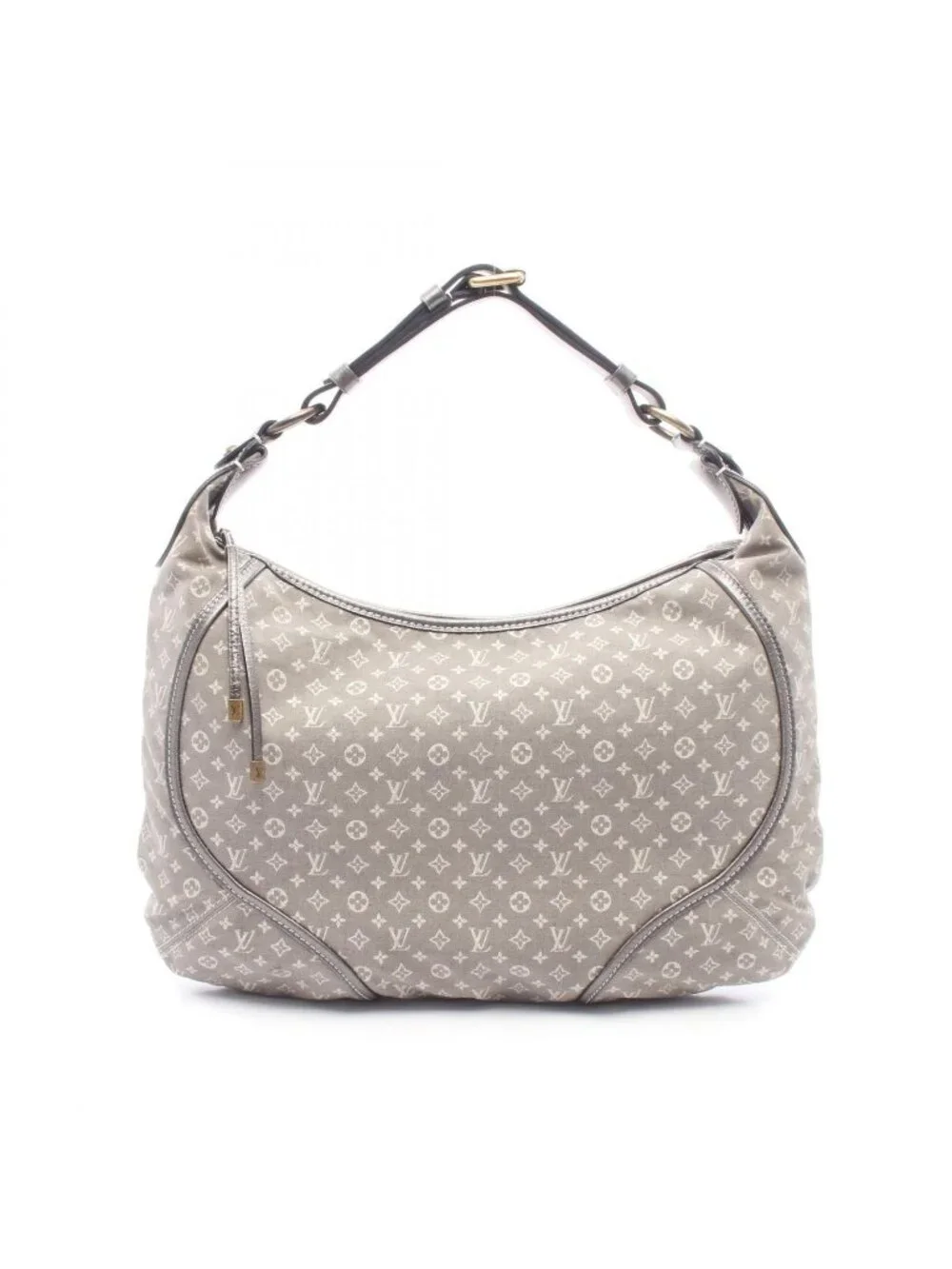 Louis Vuitton Shoulder Bag Manon MM Monogram Mini Lin Platine Canvas Leather